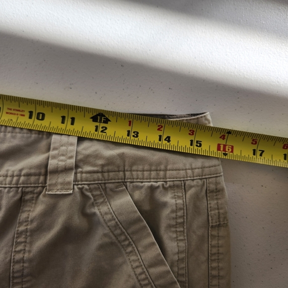 Columbia Beige Cotton Cropped Mid Rise Wide Leg Crop Hiking Capri Summer Travel - Picture 7 of 8